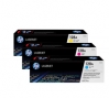 3 cartouches toner original CMY (Rainbow-Kit)  HP No. 128A, CF371AM