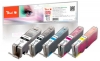 Peach Combi Pack con chip, capacità XL, compatibile con  Canon PGI-550XL, CLI-551XL